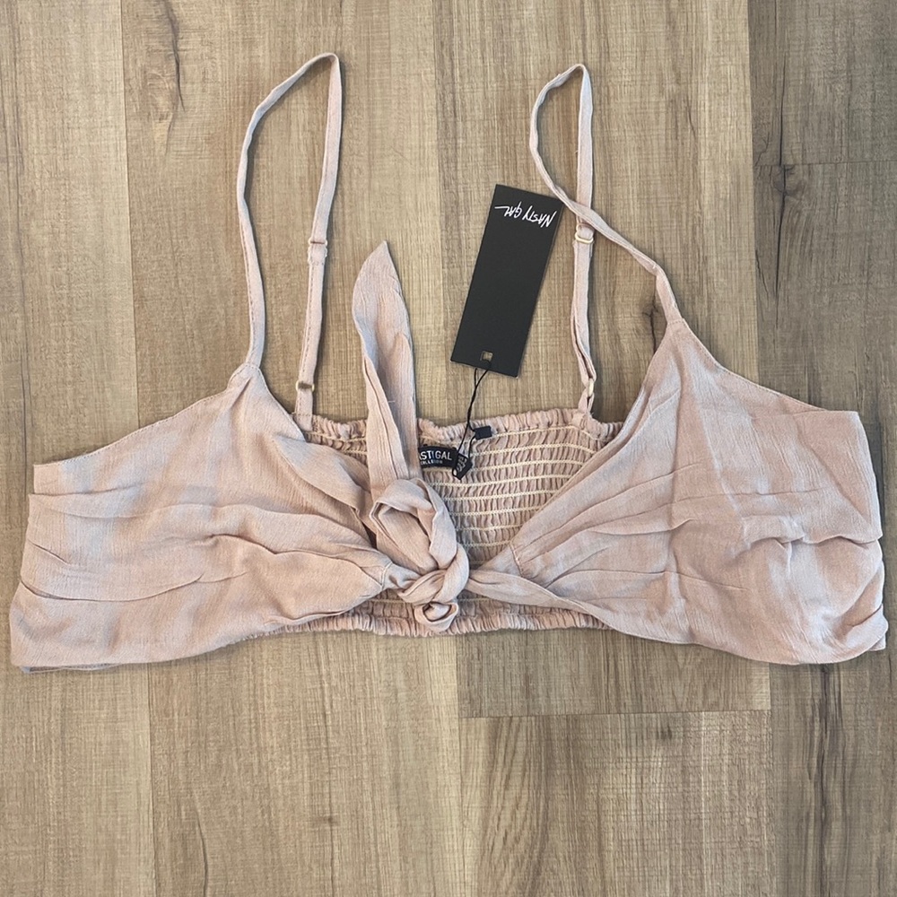 Stone Tie Bralette Crop Top